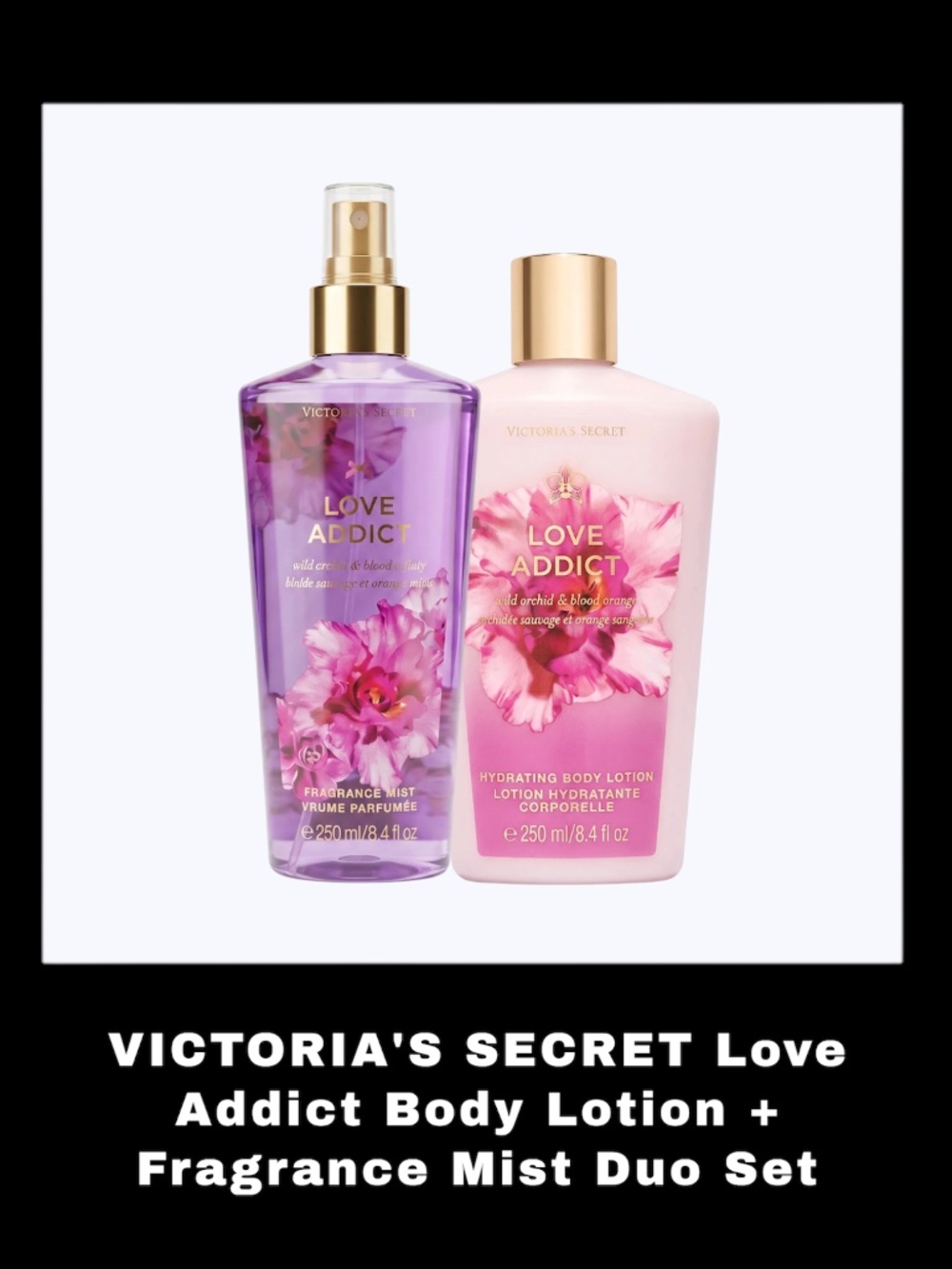 VICTORIA'S SECRET Love Addict Hydrating Body Lotion + Fragrance Mist Duo Set